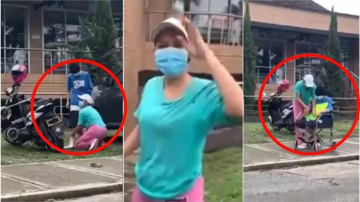Video viral: mujer hacía pasar a su hija como discapacitada para pedir limosna.