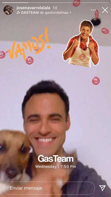 El tierno mensaje del novio de Gastón Dalmau en la ifnal de MasterChef Celebrity 2.