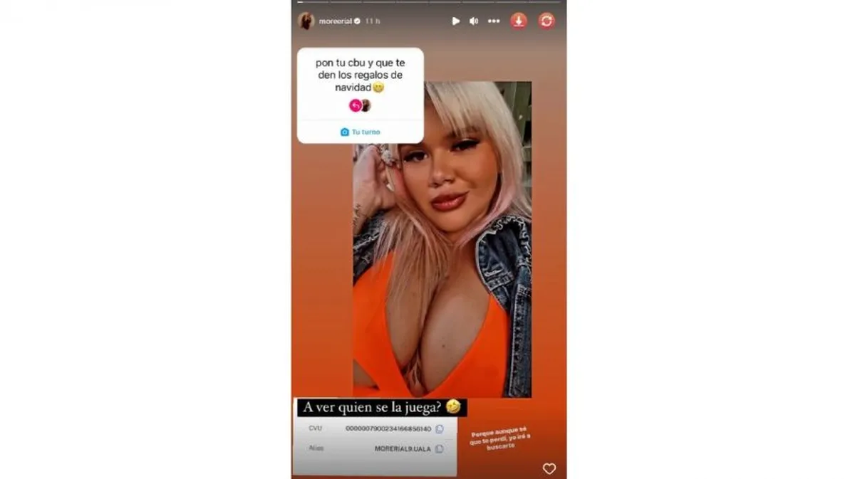 More Rial pidió plata en las redes sociales y generó polémica.