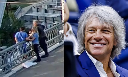 bon jovi salvo a una mujer que intento tirarse de un puente: el video del momento