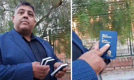 Indignación por evangélicos repartiendo biblias en la puerta de una escuela pública en Neuquén Indignación por evangélicos repartiendo biblias en la puerta de una escuela pública en Neuquén