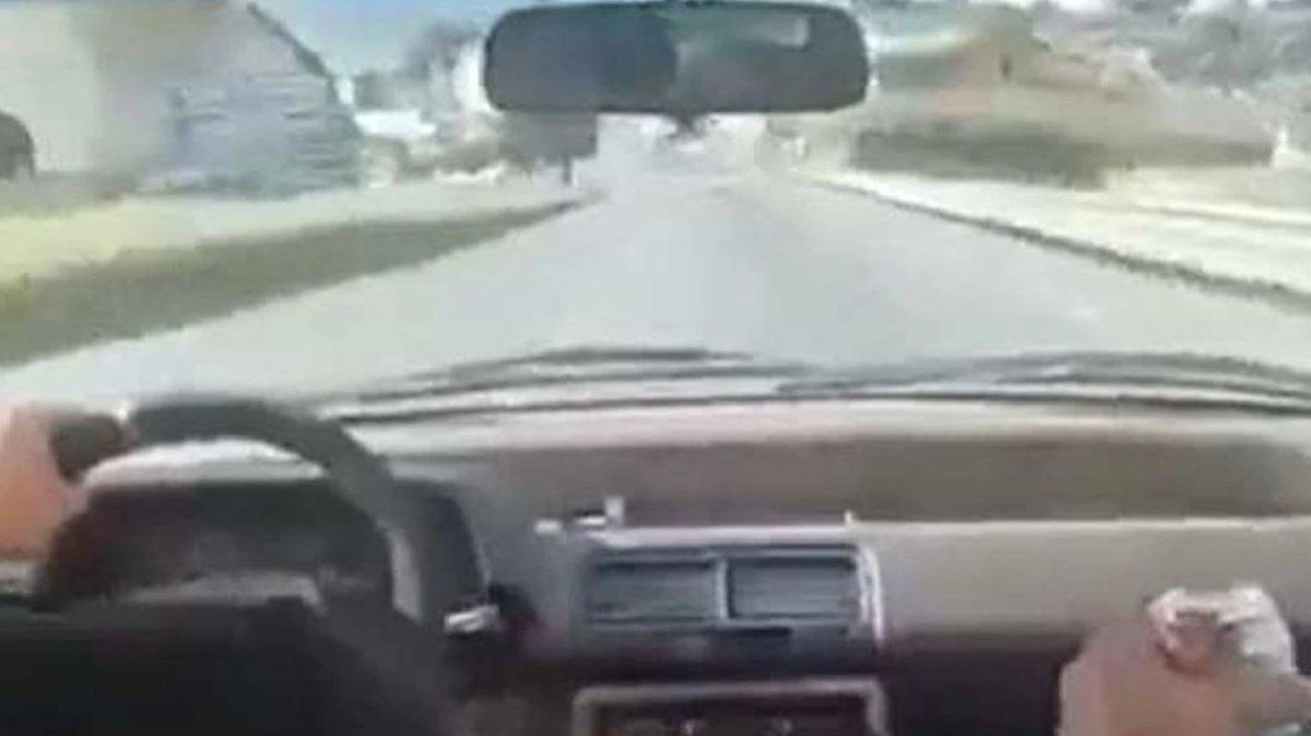 Video impresionante: iban a máxima velocidad y grabaron todo el choque