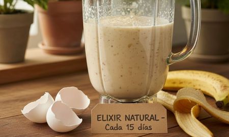 Licuar cáscara de huevo y banana. Licuar cáscara de huevo y banana.