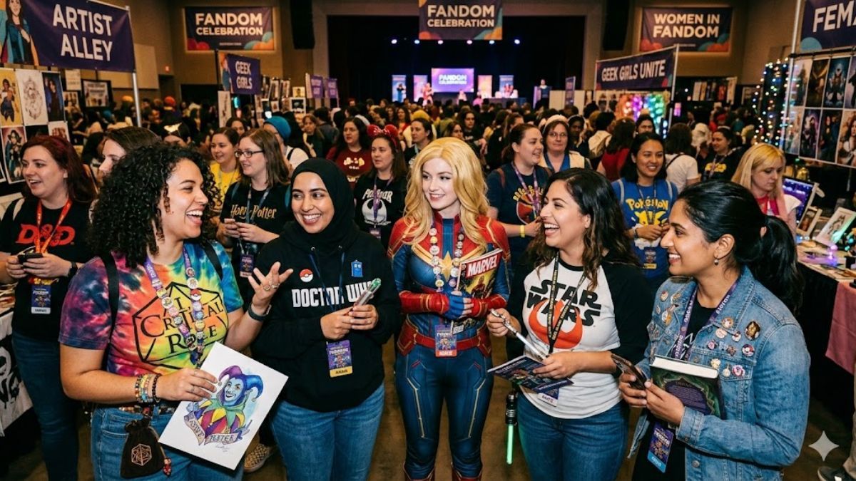 Fans participan de una convención dedicada a sus universos narrativos favoritos, un espacio donde el fandom se convierte en comunidad y las historias continúan más allá de las obras originales.