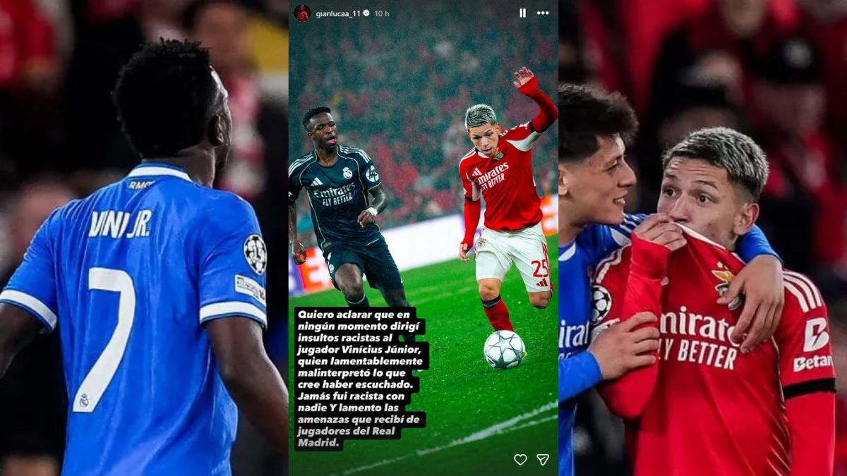 El mensaje de Prestianni por la acusaci&oacute;n de racismo de Vinicius tras Benfica-Real Madrid.