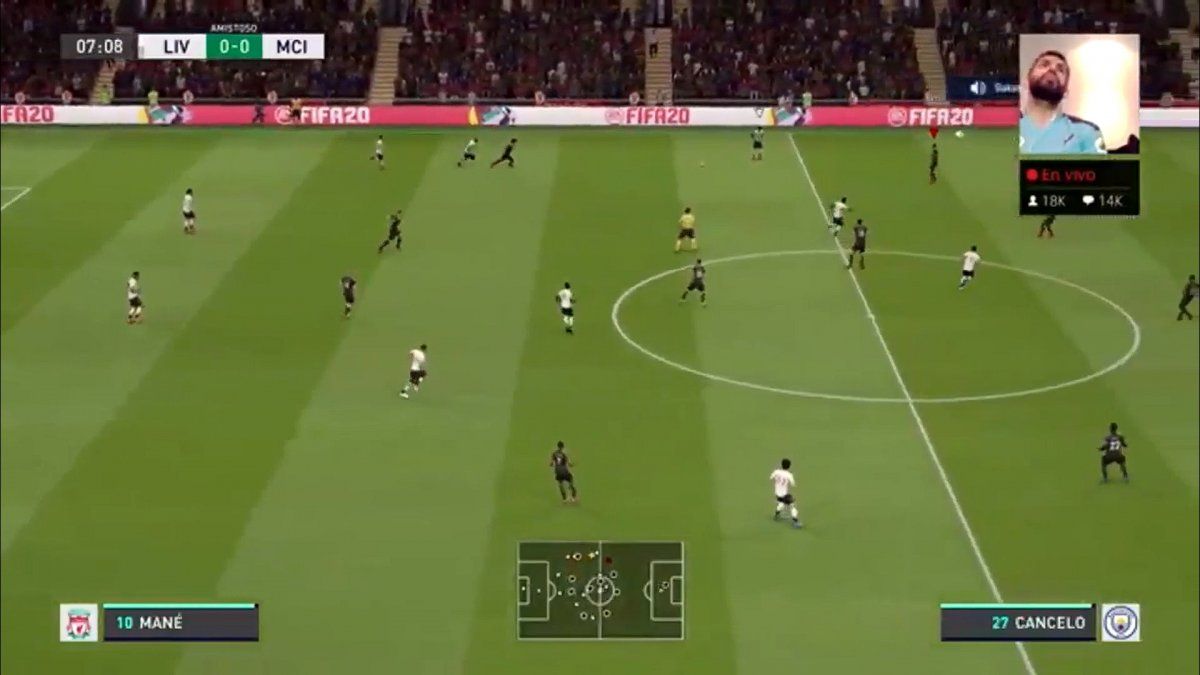 El Kun Agüero explotó en cámara tras perder en el Champlay, el torneo de FIFA 20 benéfico para combatir el coronavirus