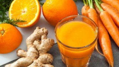 Jugo de zanahoria y jengibre para perder peso y reforzar el sistema inmunológico