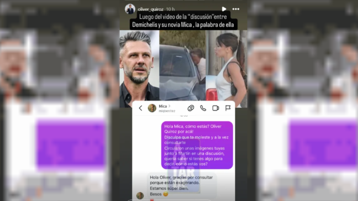 Micaela Benítez rompió el silencio tras los rumores de crisis con Martín Demichelis. Micaela Benítez rompió el silencio tras los rumores de crisis con Martín Demichelis.