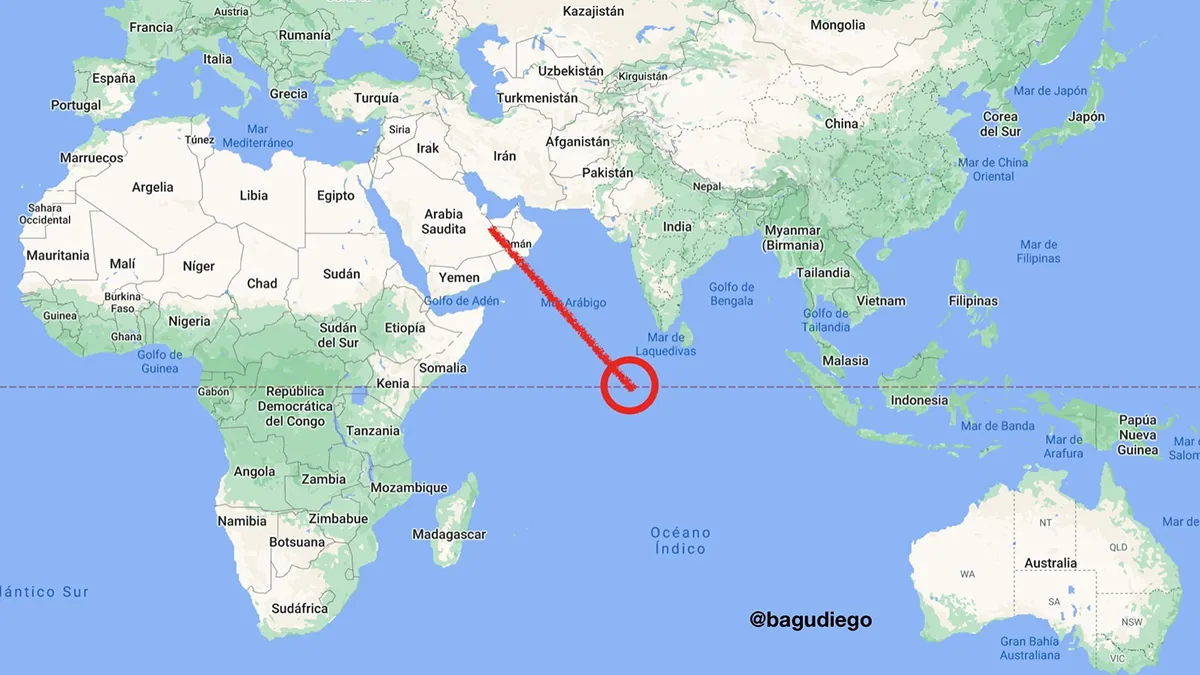 La caída del cohete chino.