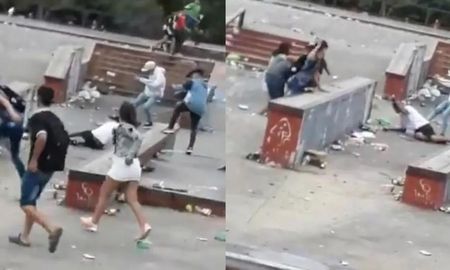 video: batalla campal en plenos festejos de navidad en una plaza de la plata video: batalla campal en plenos festejos de navidad en una plaza de la plata