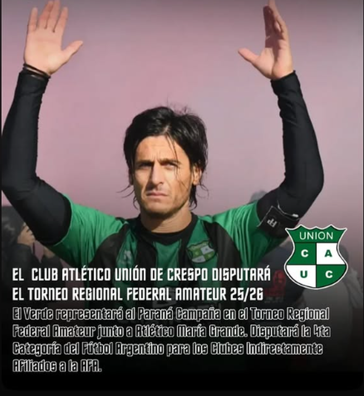 Unión de Crespo disputará el Torneo Regional Federal Amateur 25/26. Unión de Crespo disputará el Torneo Regional Federal Amateur 25/26.