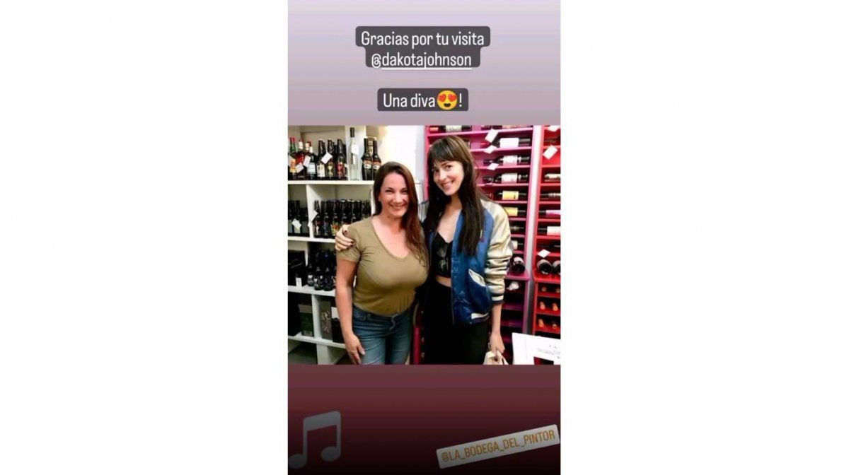 Dakota Johnson llegó a la Argentina para acompañar a Chris Martin.