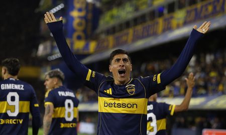Miguel Merentiel, el autor de los dos goles de Boca ante Talleres. Miguel Merentiel, el autor de los dos goles de Boca ante Talleres.