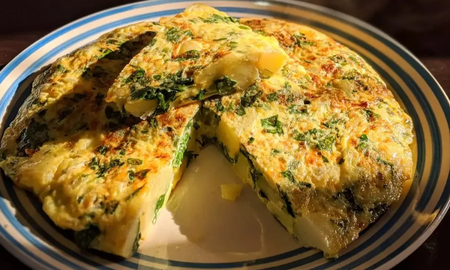 Tortilla de papa y espinaca: la receta fácil y económica para hacer un plato saludable Tortilla de papa y espinaca: la receta fácil y económica para hacer un plato saludable