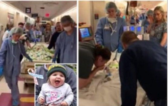 La dura despedida a una bebé de 22 meses antes de entrar a quirófano para donar sus órganos