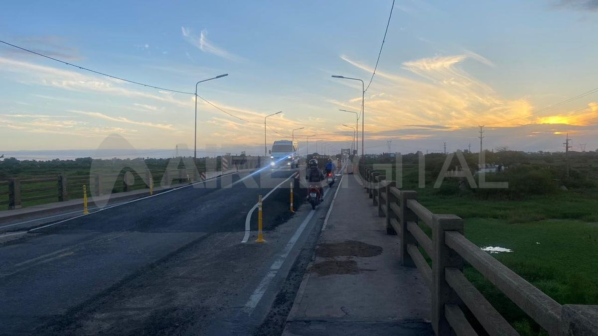 Así luce el puente Bailey, a tres días de su habilitación. Así luce el puente Bailey, a tres días de su habilitación.