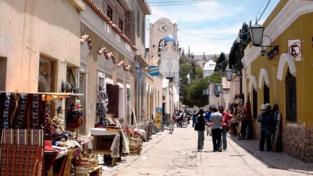 Las calles típicas del noroeste argentino. 