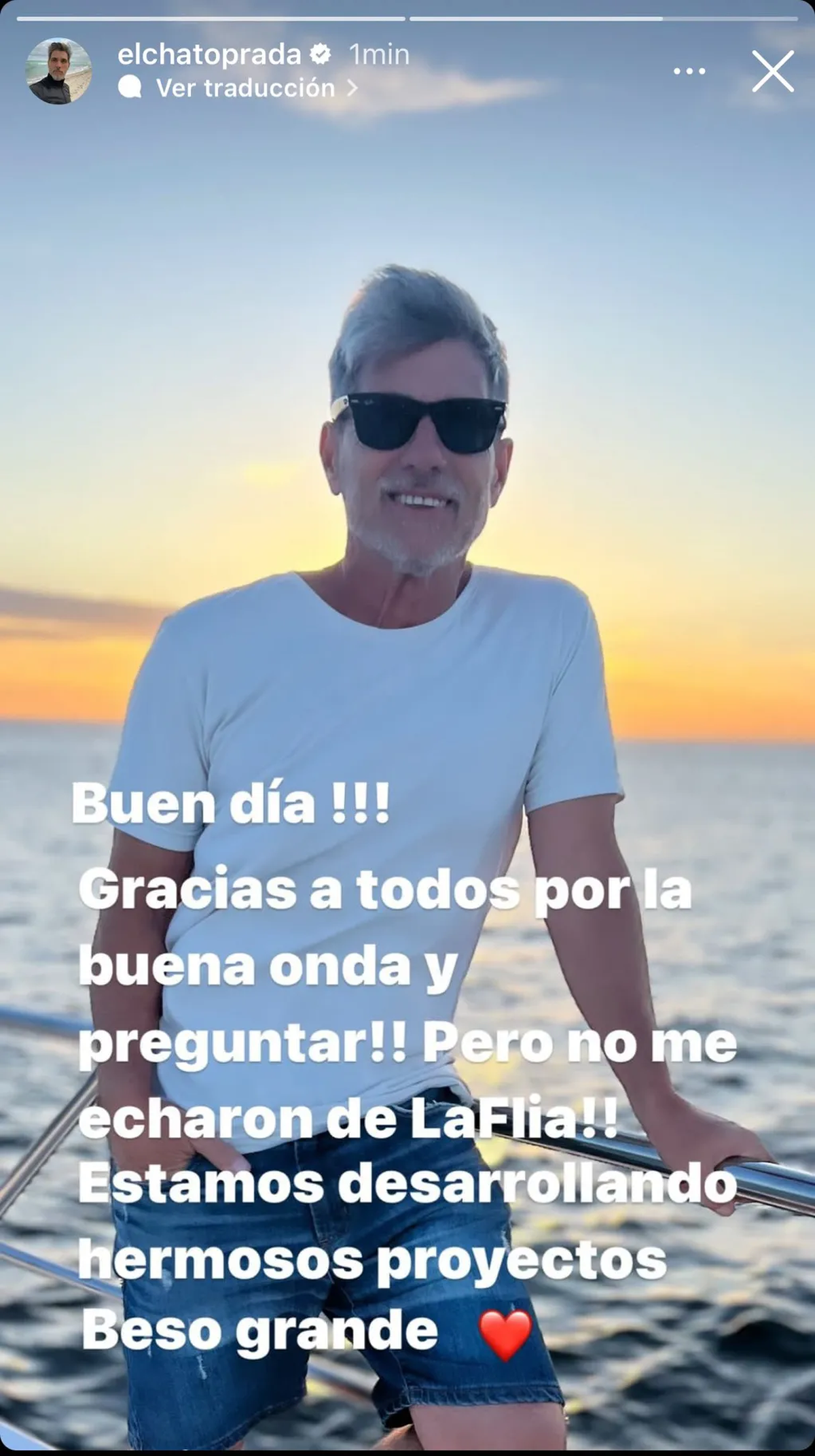 El Chato Prada confirmó que sigue trabajando con Tiinelli. (Foto: instagram/elchatoprada) El Chato Prada confirmó que sigue trabajando con Tiinelli. (Foto: instagram/elchatoprada)