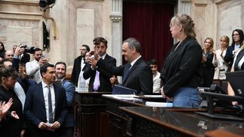 El jefe de Gabinete, Manuel Adorni, en la Cámara de Diputados.
