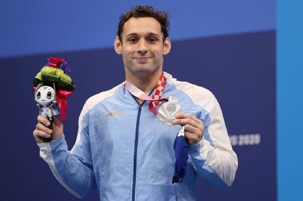 Fernando Carlomagno marcó un récord y se quedó con la medalla plateada en natación de los Juegos Paralímpicos de Tokio.