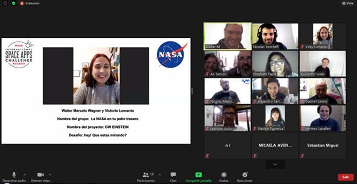 El 4 de octubre, Victoria supo que había pasado a la instancia internacional del concurso Space Apps Challenge de la Nasa.
