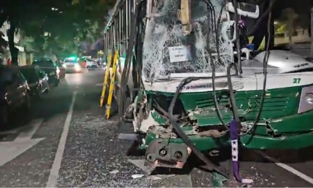 Choque de colectivos en Chacarita Choque de colectivos en Chacarita