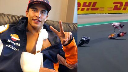 Terrible: Marc Márquez cayó en el MotoGP y se fracturó un brazo
