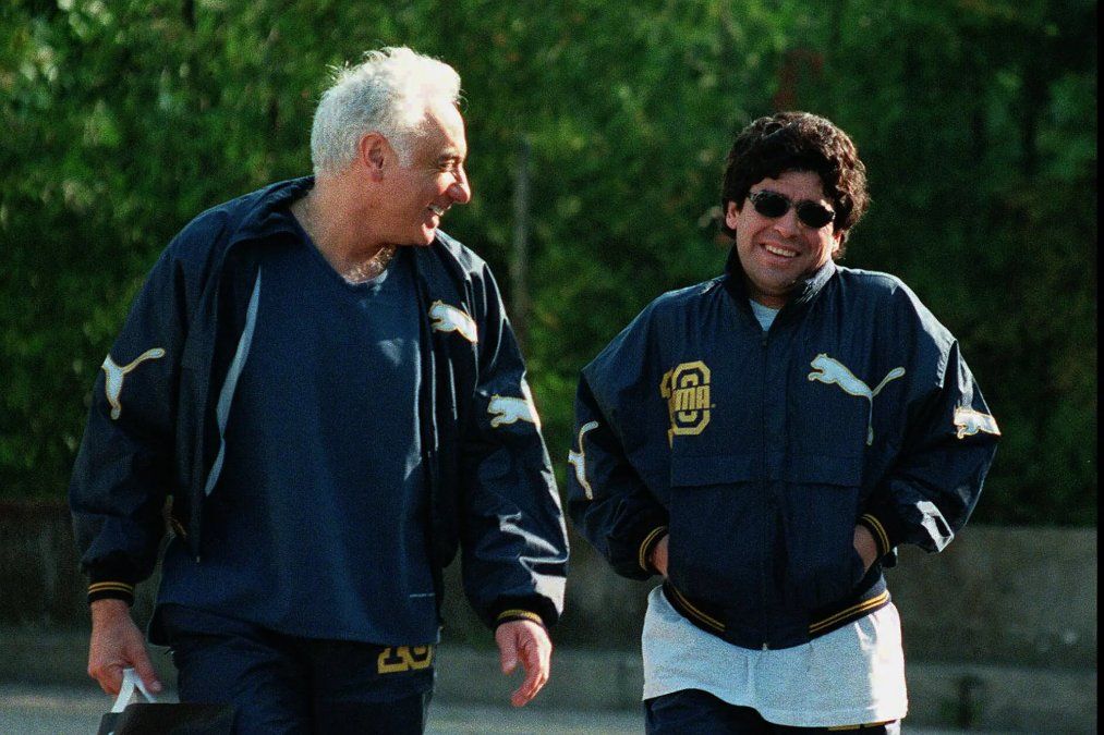 Guillermo Coppola y Diego Maradona, una relación que paso de lo profesional a una amistad increíble.