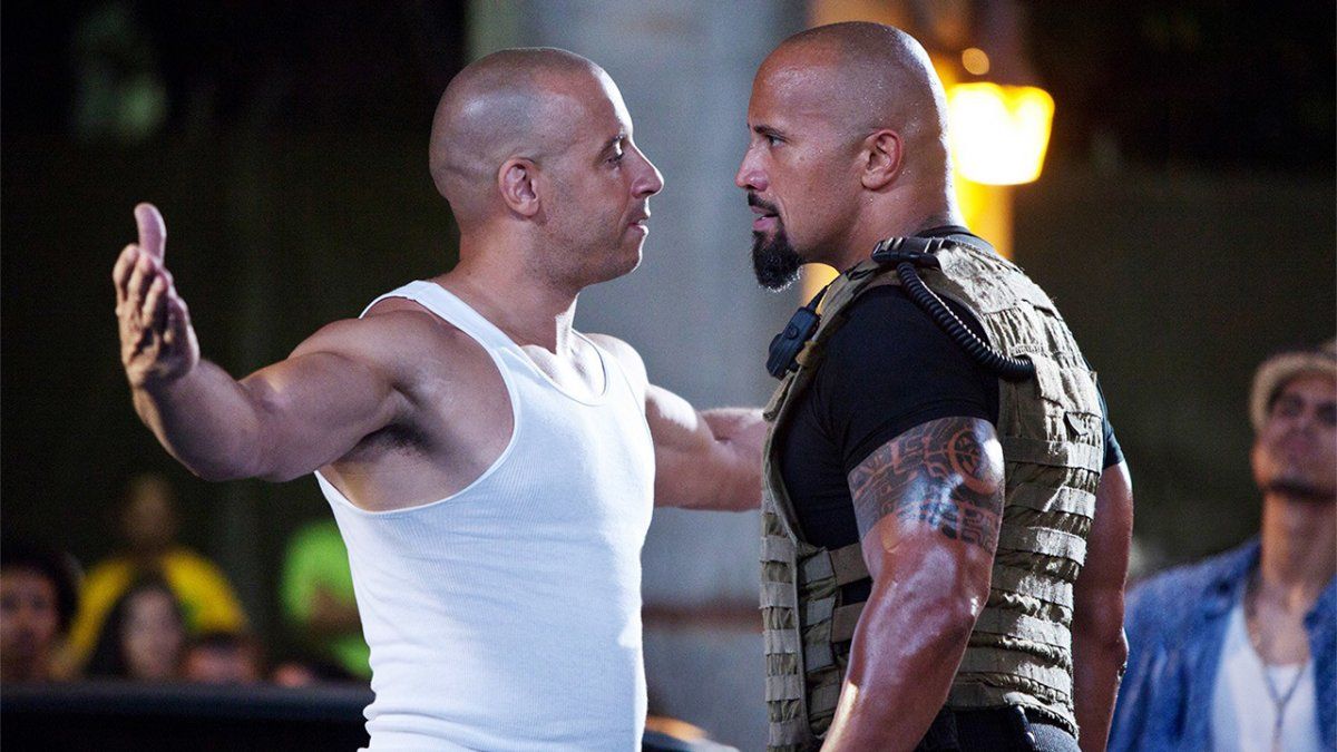 Vin Diesel y Dwayne The Rock Johnson en medio de insultos