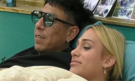 Brian Sarmiento y Danelik se besaron en el patio, pero el futbolista marcó distancia poco después. Brian Sarmiento y Danelik se besaron en el patio, pero el futbolista marcó distancia poco después.