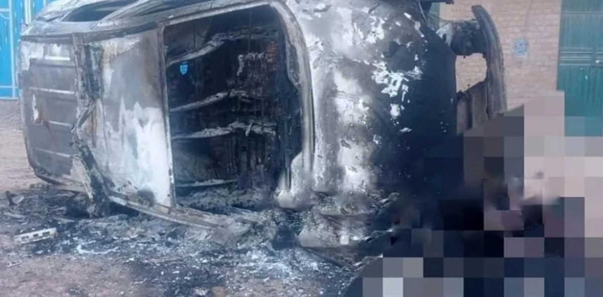 Asesinato: quemaron vivo a un policía dentro de un patrullero durante las protestas contra el gobierno en Perú