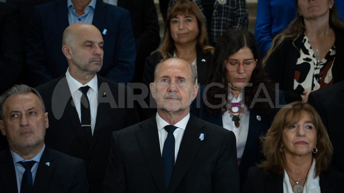 En el centro Omar Perotti, a su izquierda la ministra Silvia Frana y a su derecha Marcelo Lewandowski. En el centro Omar Perotti, a su izquierda la ministra Silvia Frana y a su derecha Marcelo Lewandowski.