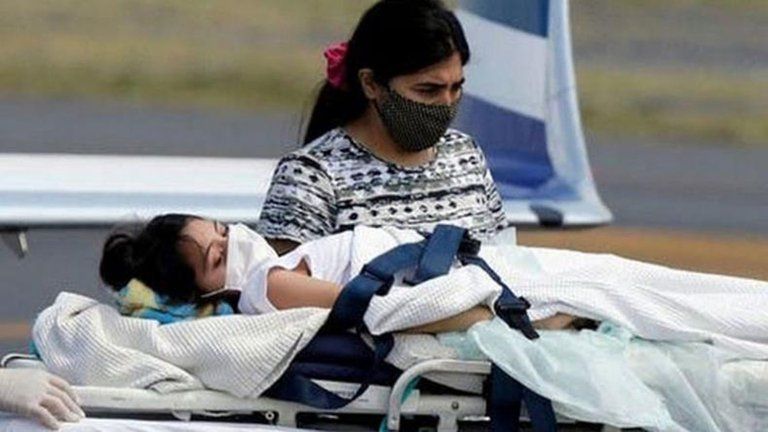 El 24 de noviembre, tras el incidente en la frontera, Abigail Jiménez fue ingresada en el Hospital Universitario Austral derivada del Centro Provincial de Salud Infantil (CEPSI) de Santiago del Estero.