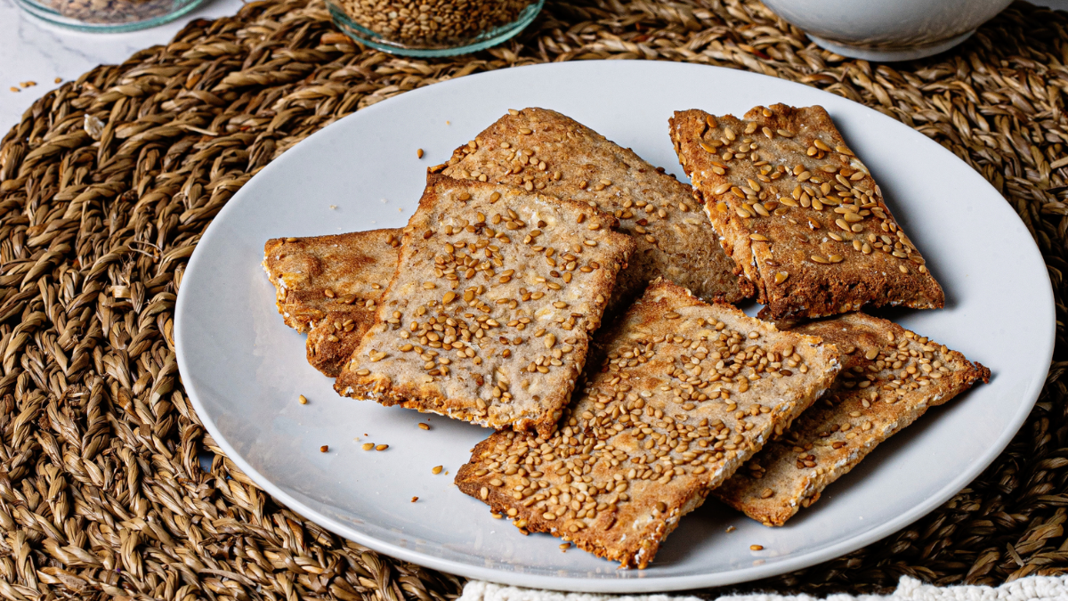 Receta de crackers de semillas y agua.