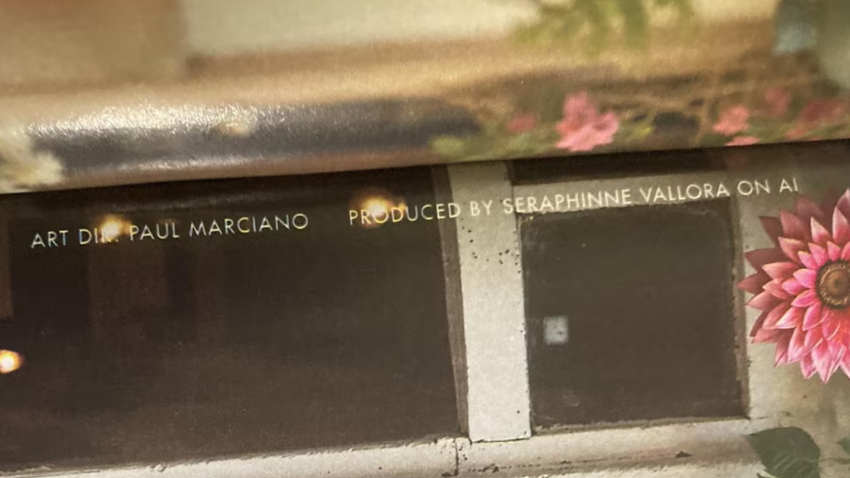 El detalle en uno de los bordes de la imagen que aclara el uso de IA en las imágenes El detalle en uno de los bordes de la imagen que aclara el uso de IA en las imágenes