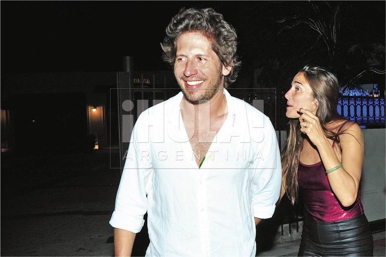 Juana Viale con su novio.