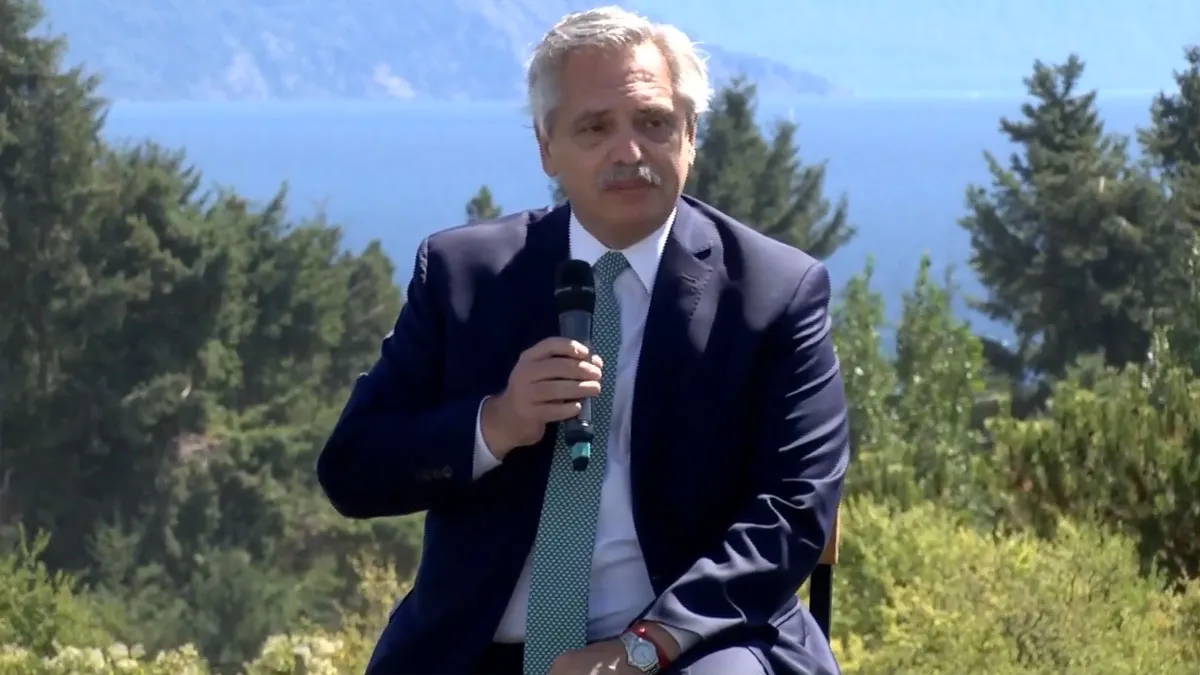 Alberto Fernández viajó a Bariloche este miércoles. 