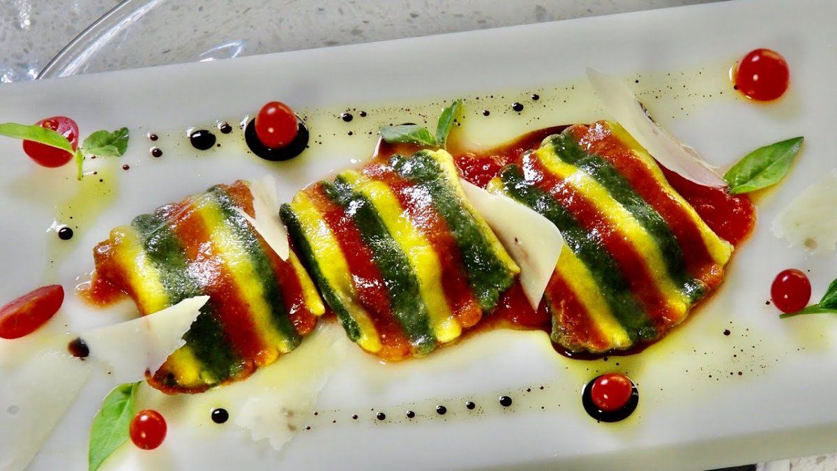 Sorrentinos tricolor para disfrutar del almuerzo.