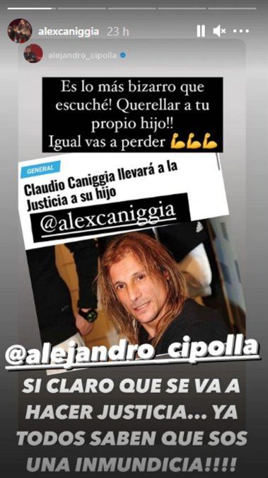 Claudio Paul llevará a Alex Caniggia a la Justicia.