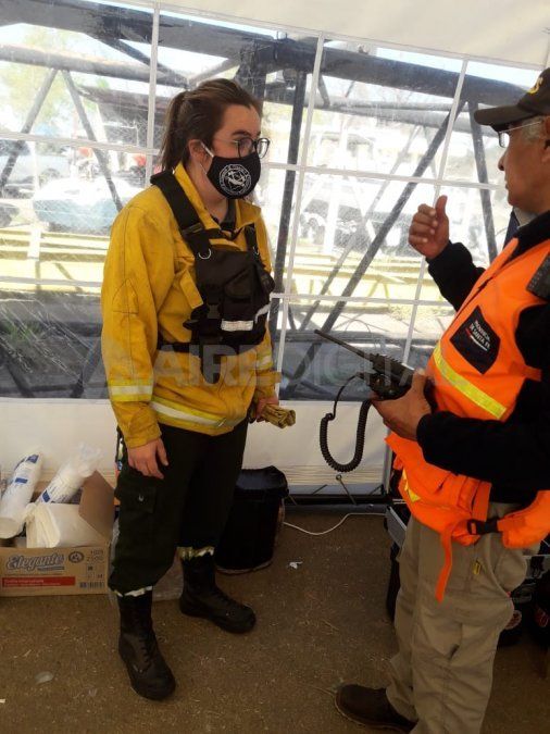 La Brigada Forestal de Bomberos Voluntarios trabajó en conjunto con la Brigada de Protección Civil.