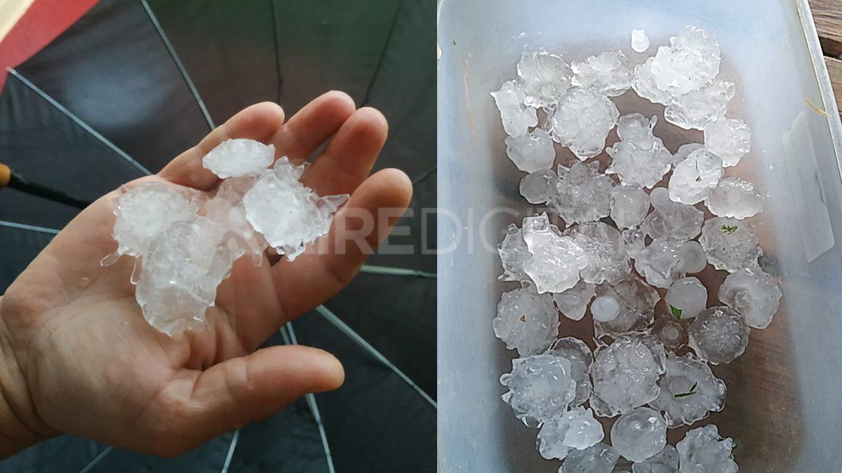 El domingo arrancó con lluvias y caída de granizo en la zona de Arroyo Leyes.