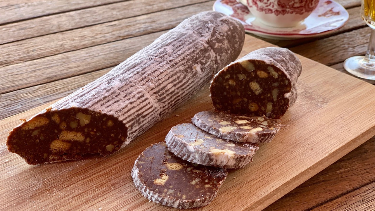 Receta de chorizo de chocolate sin horno y con pocos ingredientes