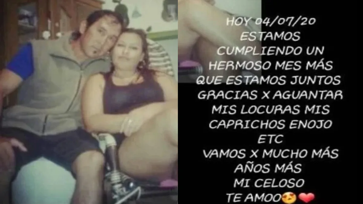 El posteo de la mujer para celebrar su noviazgo con el agresor. (Foto: gentileza Clarín).