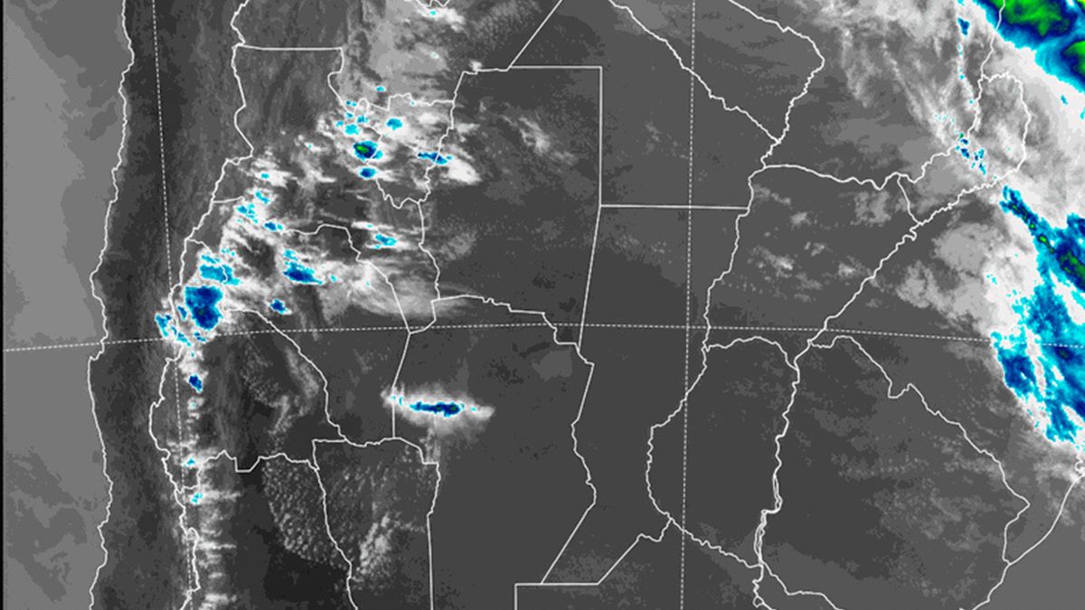 En la imagen satelital se observa cielo despejado en toda nuestra provincia.