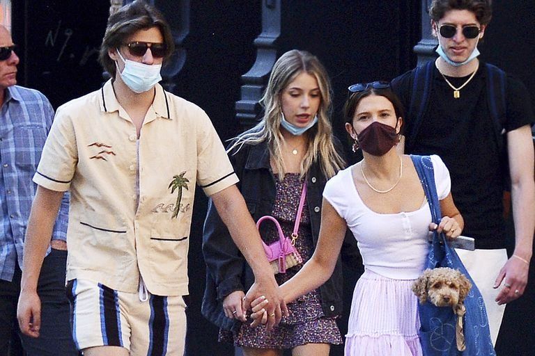 Millie Bobby Brown y Jake Bongiovi juntos en Nueva York.