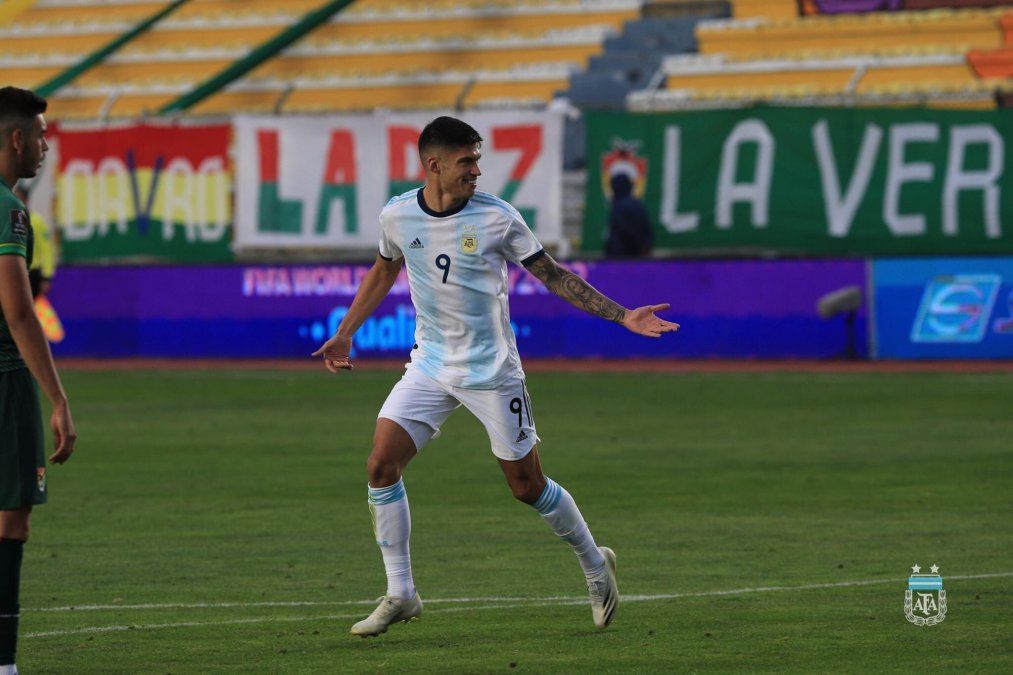 Joaquin Correa convirtió el segundo gol en la victoria argentina ante Bolivia en la altura de La Paz.
