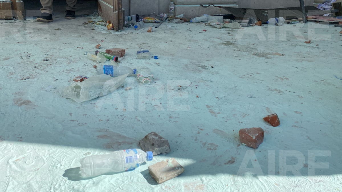 Los destrozos en la Legislatura de Santa Fe. Los destrozos en la Legislatura de Santa Fe.