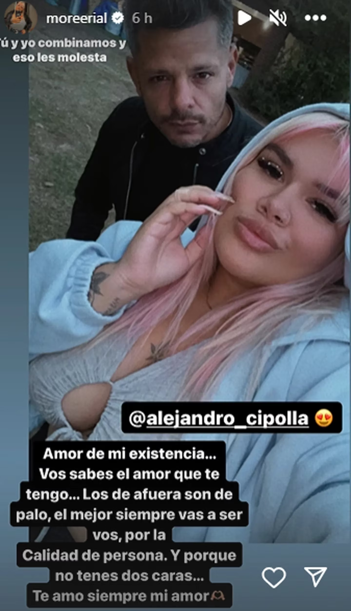 El tierno posteo que More Rial le dedicó a Cipolla (Foto: Instagram/moreerial) El tierno posteo que More Rial le dedicó a Cipolla (Foto: Instagram/moreerial)