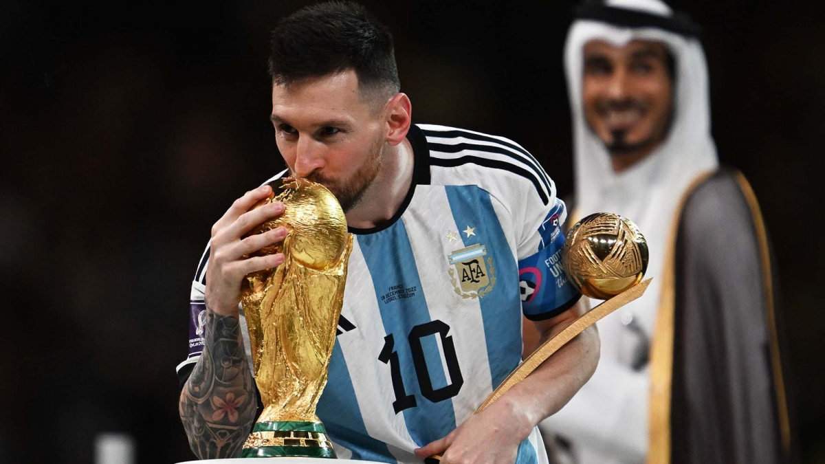 El capitán de la selección argentina, Lionel Messi, celebró el triunfo del equipo.
