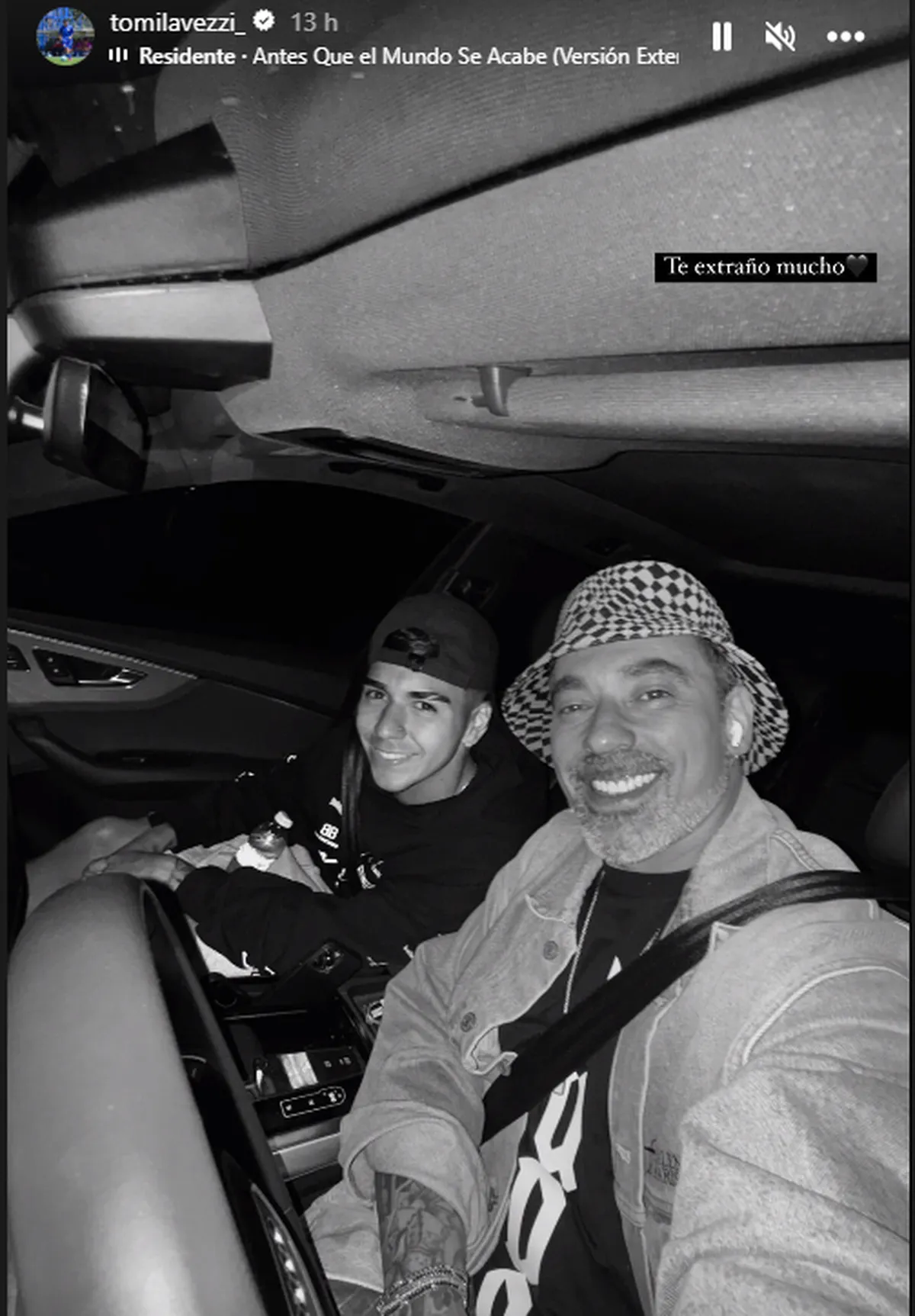 El posteo del hijo del Pocho Lavezzi en las redes sociales. El posteo del hijo del Pocho Lavezzi en las redes sociales.